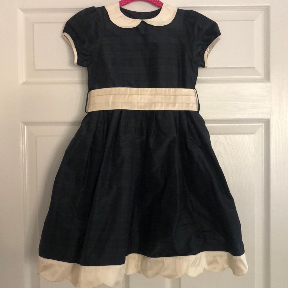 Girls silk Christmas Dress